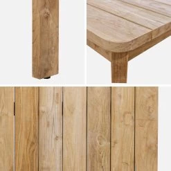 Table à Manger En Teck Recyclé 220cm + 6 Chaises Et 2 Fauteuils En Rotin Couleur : Noir -Outdoor Living Soldes tk220r8bk 226f45dea8da9954e22e0cdbe11a3d38