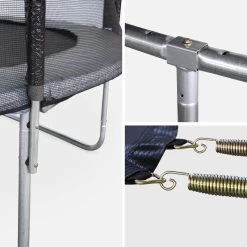 Trampoline 370cm Filet Protection Couleur : Gris -Outdoor Living Soldes tr370grey 93931aae25789caf072148efc250f394