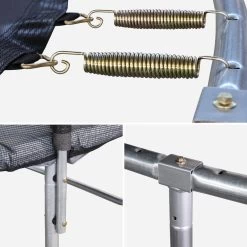 Trampoline 400cm Filet Protection Couleur : Gris -Outdoor Living Soldes tr400grey 7fad1335af5bffaca7000f2e19dd64b4