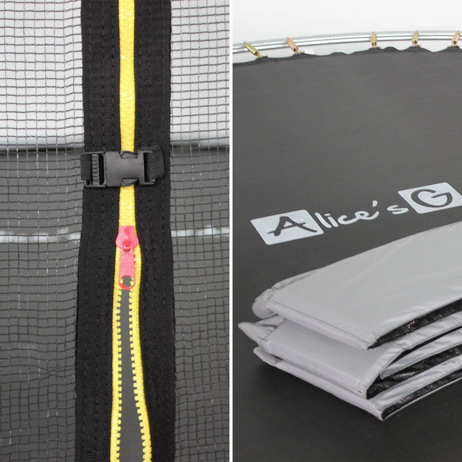 Trampoline 490cm Filet Protection Couleur : Gris 5 Trampoline 490cm Filet Protection Couleur : Gris – Image 4