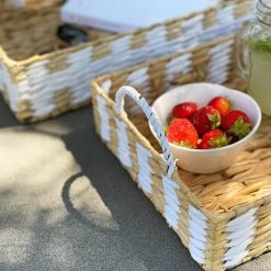 Plateau Avec Poignées Paille Tressée (lot De 2) 11 Plateau Avec Poignées Paille Tressée (lot De 2) -Outdoor Living Soldes trayx2natwh 508e8de98771709104f4eb8e98f345e1