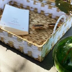 Plateau Avec Poignées Paille Tressée (lot De 2) 12 Plateau Avec Poignées Paille Tressée (lot De 2) -Outdoor Living Soldes trayx2natwh d3eab99b4d80ed589b10b4c6ae0b476d