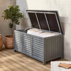 Coffre De Rangement Bois 330L 10 Coffre De Rangement Bois 330L -Outdoor Living Soldes wdbox130gy 9cb2194262044e4e83f2e7565af0efda