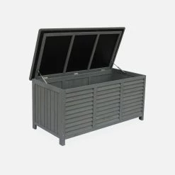 Coffre De Rangement Bois 330L 13 Coffre De Rangement Bois 330L -Outdoor Living Soldes wdbox130gy a2c2d305706a7952b6e3a90bf1d0bcc2