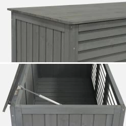 Coffre De Rangement Bois 330L 15 Coffre De Rangement Bois 330L -Outdoor Living Soldes wdbox130gy a2cc083492a60a7c416024a4167187fd