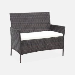 Salon De Jardin Résine Tressée 4 Places Couleur : Marron / Ecru -Outdoor Living Soldes wk3109lqbn 626109ae9a38ca8ce585559cc06745f6