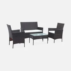 Salon De Jardin Résine Tressée 4 Places Couleur : Marron / Ecru -Outdoor Living Soldes wk3109lqbn 6c7c8335a9d7b29c0879ec88cfb53eeb