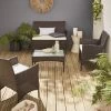Salon De Jardin Résine Tressée 4 Places Couleur : Marron / Ecru -Outdoor Living Soldes wk3109lqbn cfc352343f219e59cc24b2cc42fc9d1f