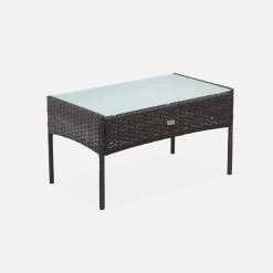 Salon De Jardin Résine Tressée 4 Places Couleur : Marron / Ecru -Outdoor Living Soldes wk3109lqbn de9d07874f85ca81eb02c742b1376ba6