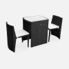 Table De Jardin Encastable Résine Tressée, 2 Chaises Couleur : Noir / Ecru -Outdoor Living Soldes wk64o2bk b853da9a4f2b14b8688c4232f51a95c2