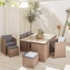 Table De Jardin Encastrable Résine, 10 Fauteuils Couleur : Beige / Gris Chiné -Outdoor Living Soldes wkdgcube10ntgy 77a2e8a945082471b7f2b23304087ddd