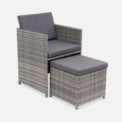 Table De Jardin Encastrable Résine Tressée, 8 Fauteuils Couleur : Nuances De Gris / Gris Chiné 12 Table De Jardin Encastrable Résine Tressée, 8 Fauteuils Couleur : Nuances De Gris / Gris Chiné -Outdoor Living Soldes wkdgcube8mxgy 791ac428d802370a89b934bcf03760d3