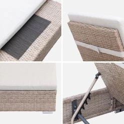 Bain De Soleil Résine Tressée, Polyester, Multi Positions 9 Bain De Soleil Résine Tressée, Polyester, Multi Positions -Outdoor Living Soldes wkdlgenatbg 1519a1ed98c7a2745f7a27785b350483