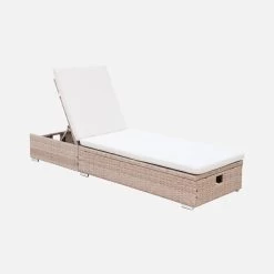 Bain De Soleil Résine Tressée, Polyester, Multi Positions